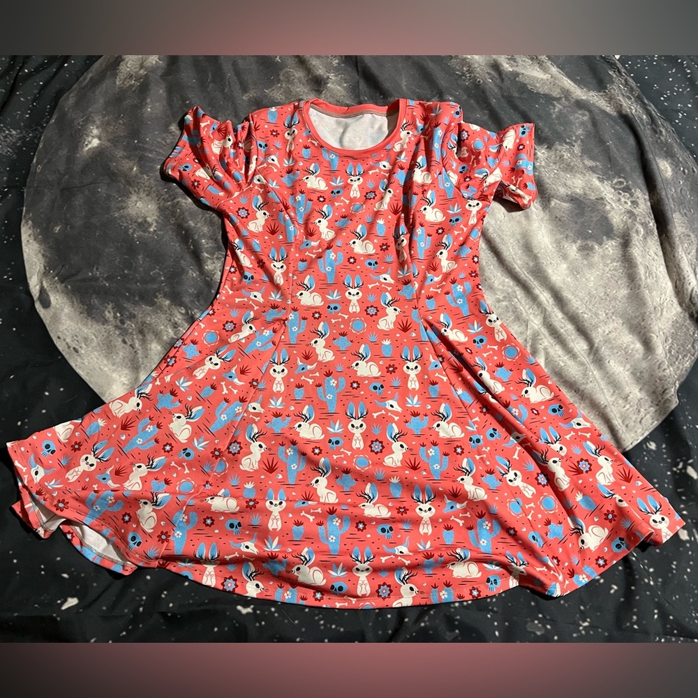 Blackmilk The Jackalopes Are Out To Play Evil Tee Dress